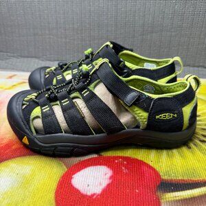Keen Shoes Size 6 Youth Sandals Newport H2 Black Green Summer Water Beach